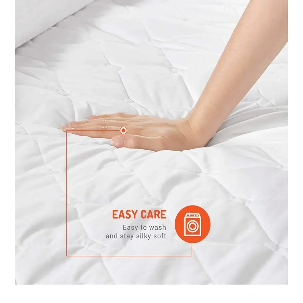 White Electric Heated Blanket with Dual Controls - queen size